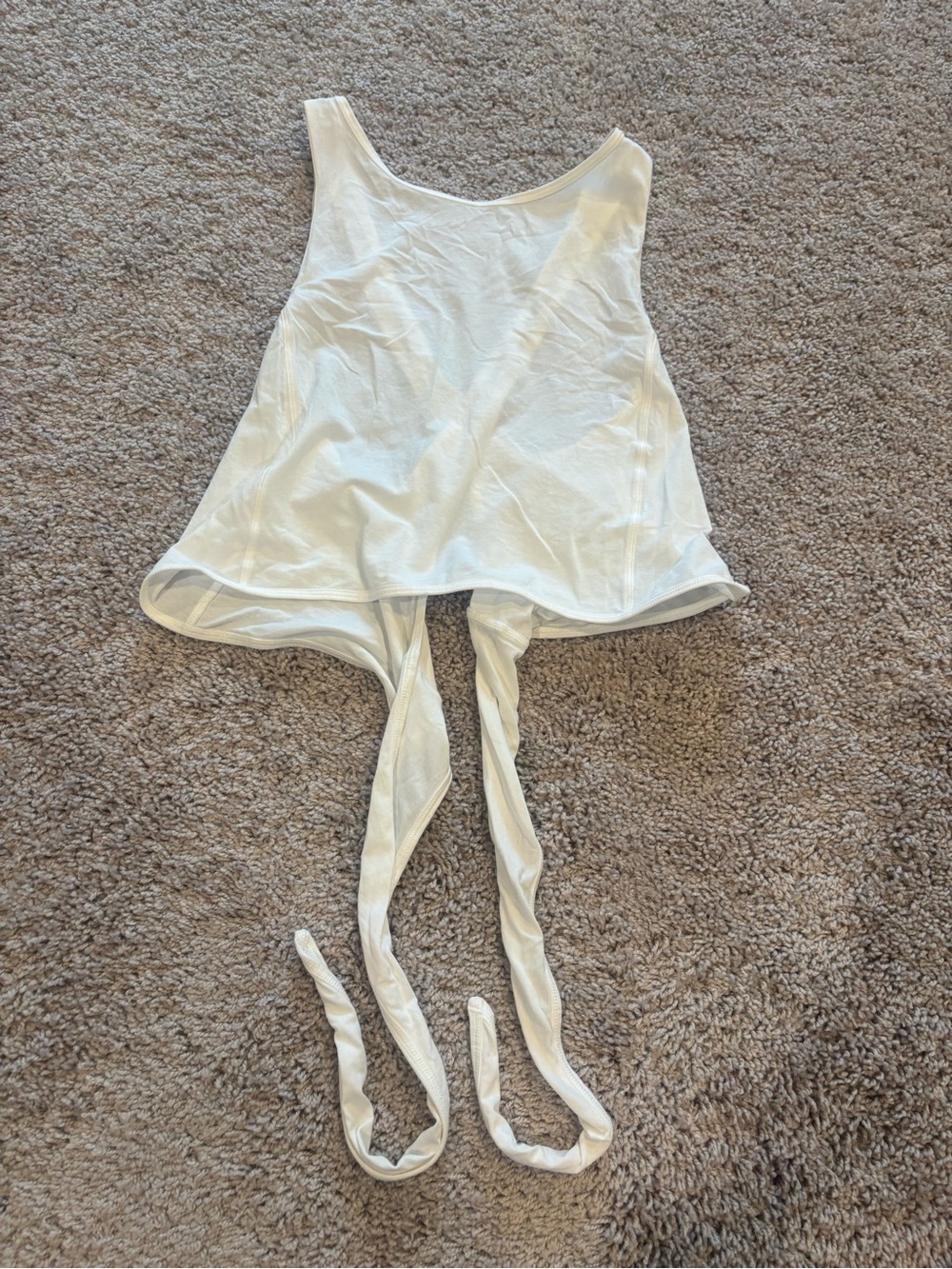 lululemon athletica White Tie-Back Crop Tank
